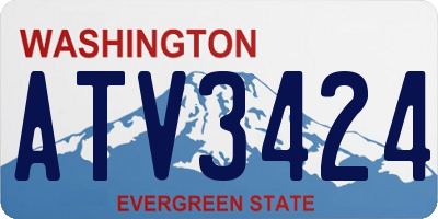WA license plate ATV3424