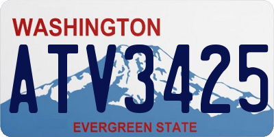 WA license plate ATV3425
