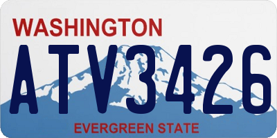 WA license plate ATV3426