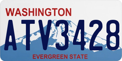 WA license plate ATV3428