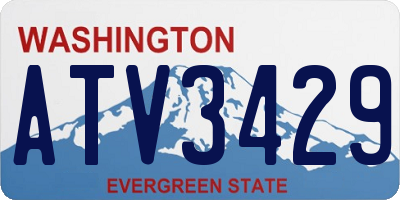 WA license plate ATV3429