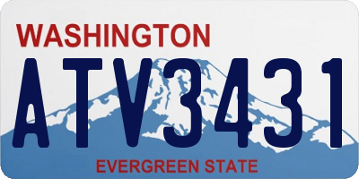 WA license plate ATV3431