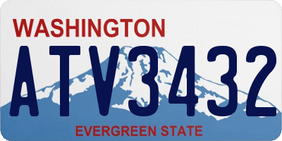 WA license plate ATV3432