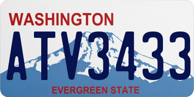 WA license plate ATV3433