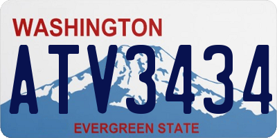 WA license plate ATV3434