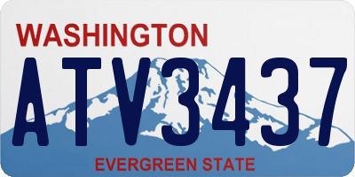 WA license plate ATV3437
