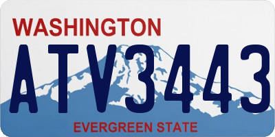 WA license plate ATV3443