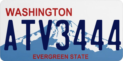 WA license plate ATV3444
