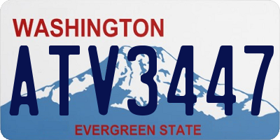 WA license plate ATV3447