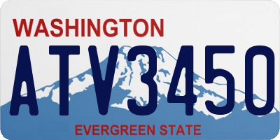 WA license plate ATV3450