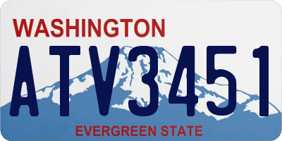 WA license plate ATV3451