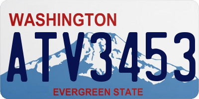 WA license plate ATV3453
