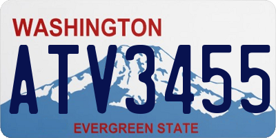 WA license plate ATV3455