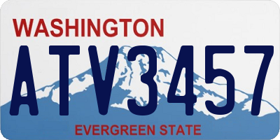 WA license plate ATV3457