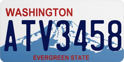 WA license plate ATV3458