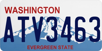 WA license plate ATV3463