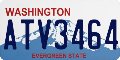 WA license plate ATV3464