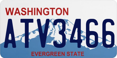 WA license plate ATV3466