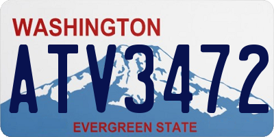 WA license plate ATV3472