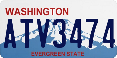 WA license plate ATV3474