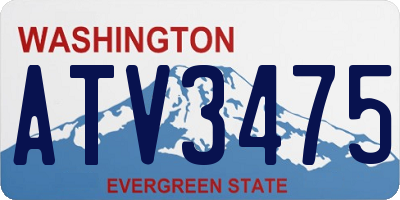 WA license plate ATV3475