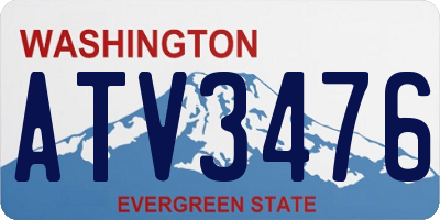 WA license plate ATV3476