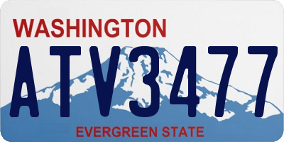 WA license plate ATV3477