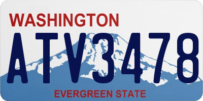 WA license plate ATV3478