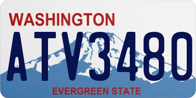 WA license plate ATV3480