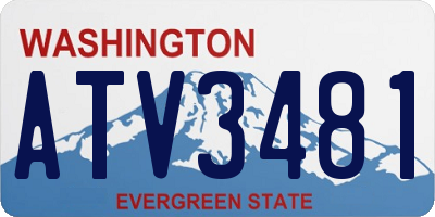 WA license plate ATV3481