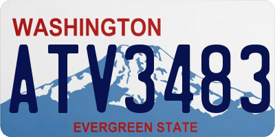 WA license plate ATV3483