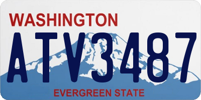 WA license plate ATV3487