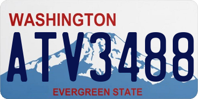 WA license plate ATV3488