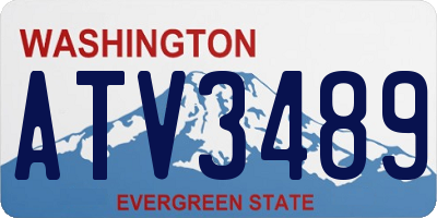 WA license plate ATV3489