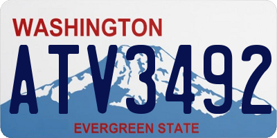 WA license plate ATV3492