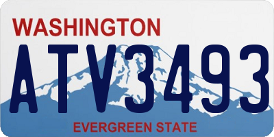 WA license plate ATV3493