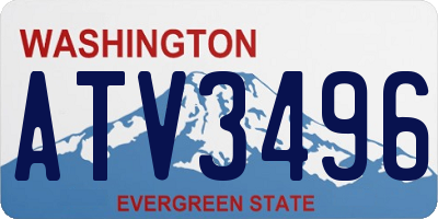 WA license plate ATV3496