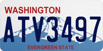 WA license plate ATV3497
