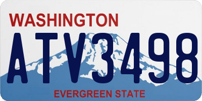 WA license plate ATV3498