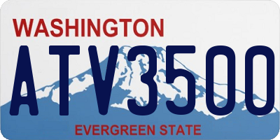 WA license plate ATV3500