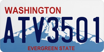 WA license plate ATV3501