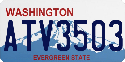 WA license plate ATV3503