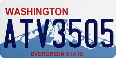WA license plate ATV3505