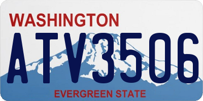 WA license plate ATV3506