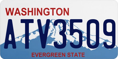 WA license plate ATV3509