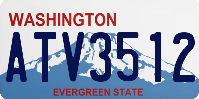 WA license plate ATV3512