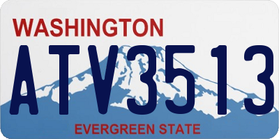 WA license plate ATV3513