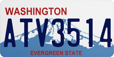 WA license plate ATV3514