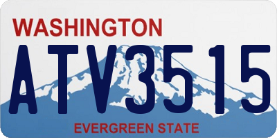 WA license plate ATV3515