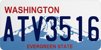 WA license plate ATV3516